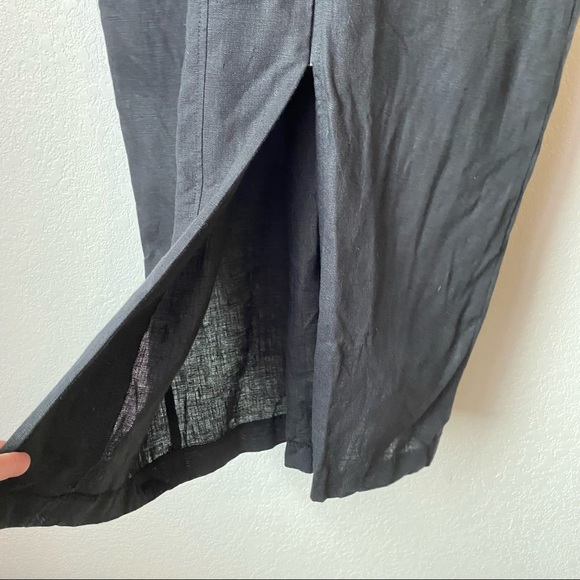 Chapter Goods 100% Linen Column Dress in Black Ink - Picture 7 of 9